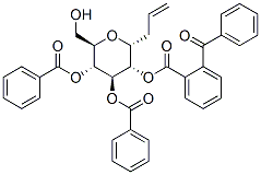 D-Glycero-L-gulo-Non-8-enitol, 2,6-anhydro-7,8,9-trideoxy-, tetrabenzo ate Structure
