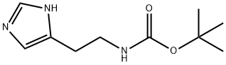 N-(tert-ブトキシカルボニル)-1H-イミダゾール-4-エタンアミン 化学構造式