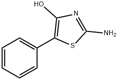 2-アミノ-5-フェニル-1,3-チアゾール-4-オール 化学構造式