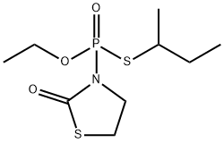 (2-オキソ-3-チアゾリジニル)チオホスホン酸O-エチルS-sec-ブチル 化学構造式