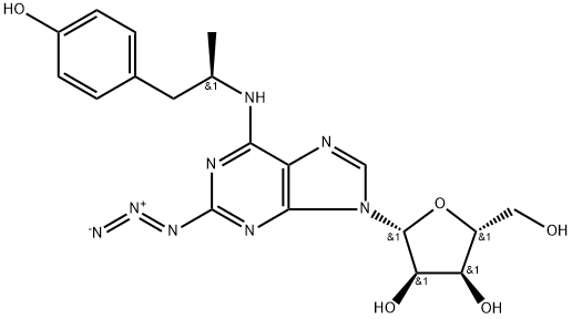 2-azido-N(6)-4-hydroxyphenylisopropyladenosine 结构式