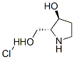(2R,3S)-2-(羟甲基)吡咯烷-3-醇盐酸 结构式