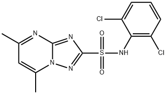 N-(2,6-dichlorophenyl)-5,7-dimethyl[1,2,4]triazolo[1,5-a]pyrimidine-2-sulfonamide 结构式