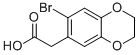 2-(7-溴-2,3-二氢-1,4-苯并二噁英-6-基)乙酸 结构式