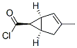 Bicyclo[3.1.0]hex-2-ene-6-carbonyl chloride, 3-methyl-, (1alpha,5alpha,6beta)- (9CI) Structure