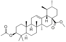 3-ACETYLOXY-(3BETA)-URS-12-EN-28-OIC ACID METHYL ESTER Struktur