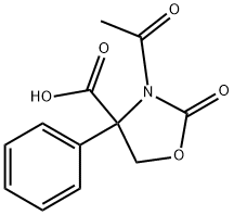 4-Oxazolidinecarboxylic  acid,  3-acetyl-2-oxo-4-phenyl- 结构式