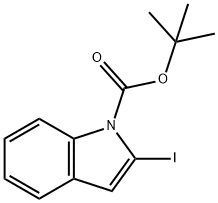 2-Iodo-N-(tert-butoxycarbonyl)indole Structure