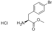 4-ブロモ-L-フェニラルアラニン酸メチル塩酸塩 化学構造式