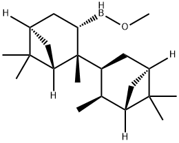 (-)-B-甲氧基二异松莰基硼烷, 99438-28-5, 结构式