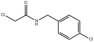 2-氯-N-[(4-氯苯基)甲基]乙酰胺 结构式