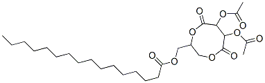 1-[[(1-oxohexadecyl)oxy]methyl]ethylene 2,3-bis(acetoxy)succinate 结构式