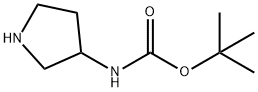 3-(Boc-氨基)吡咯烷, 99724-19-3, 结构式