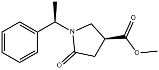 5-オキソ-1-((R)-1-フェニルエチル)ピロリジン-3-カルボン酸(S)-メチル 化学構造式