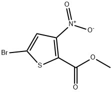 5-溴-3-硝基噻吩-2-甲酸甲酯 结构式