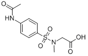 2-(4-乙酰氨基-N-甲基苯磺酰胺)乙酸 结构式