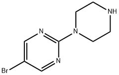 5-溴-2-(哌嗪-1-基)嘧啶 结构式