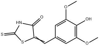 5-(4-羟基-3,5-二甲氧基苯亚甲基)-2-硫代-1,3-四氢噻唑-4-酮, 99988-74-6, 结构式