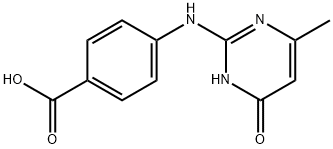 4-(4-HYDROXY-6-METHYL-PYRIMIDIN-2-YLAMINO)-BENZOIC ACID 结构式