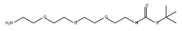 13-アミノ-5,8,11-トリオキサ-2-アザトリデカン酸1,1-ジメチルエチルエステル 化学構造式