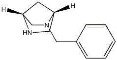 (1R,4R)-2-ベンジル-2,5-ジアザビシクロ[2.2.1]ヘプタン 化学構造式
