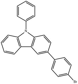 3-(4-溴苯基)-9-苯基咔唑, 1028647-93-9, 结构式