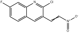 E-2-CHLORO-7-FLUORO-3-(2-NITRO)VINYLQUINOLINE 结构式