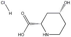 (2S,4R)-4-HYDROXYPIPERIDINE-2-CARBOXYLIC ACID, HYDROCHLORIDE, 1032237-00-5, 结构式