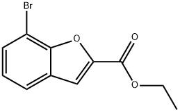 7-ブロモベンゾフラン-2-カルボン酸エチル 化学構造式