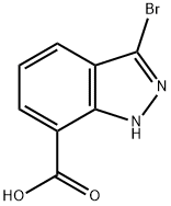3-溴-1H-吲唑-7-羧酸 结构式