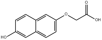 2-[(6-Hydroxy-2-naphthalenyl)oxy]acetic Acid Struktur