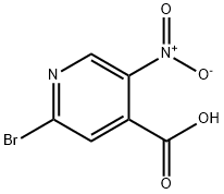 2-溴-5-硝基吡啶-4-羧酸 结构式
