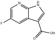 5-フルオロ-7-アザインドール-3-カルボン酸 化学構造式