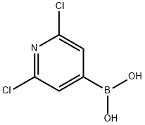 2,6-二氯吡啶-4-硼酸, 1072951-54-2, 结构式