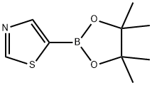 5-(4,4,5,5-Tetramethyl-1,3,2-dioxaborolan-2-yl)thiazole Struktur