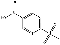 2-(METHYLSULFONYL)PYRIDINE-5-BORONIC ACID, 1088496-41-6, 结构式