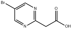 (5-溴嘧啶-2-基)乙酸 结构式