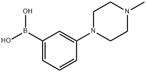 3-(4-甲基哌嗪-1-基)苯硼酸 结构式
