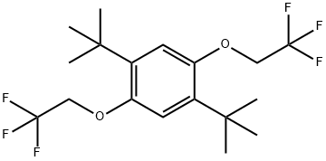 1,4-ジ-tert-ブチル-2,5-ビス(2,2,2-トリフルオロエトキシ)ベンゼン 化学構造式