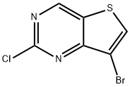 7-溴-2-氯噻吩并[3,2-D]嘧啶 结构式