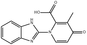 1-(1H-benzo[d]imidazol-2-yl)-3-methyl-4-oxo-1,4-dihydropyridine-2-carboxylic acid Struktur
