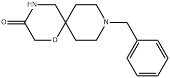 9-benzyl-1-oxa-4,9-diazaspiro[5.5]undecan-3-one Struktur