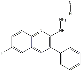 6-Fluoro-2-hydrazino-3-phenylquinoline hydrochloride Struktur
