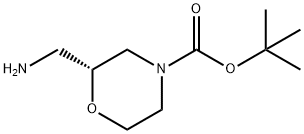(R)-2-アミノメチル-4-BOC-モルホリン 化学構造式