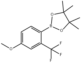 2-(4-Methoxy-2-trifluoromethyl-phenyl)-4,4,5,5-tetramethyl-[1,3,2]dioxaborolane Structure
