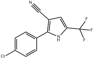 2-(4-氯苯基)-5-(三氟甲基)-1H-吡咯-3-甲腈 结构式