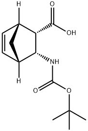 (1R,2S,3R,4S)-3-(tert-butoxycarbonylamino)bicyclo[2.2.1]hept-5-ene-2-carboxylic acid Struktur