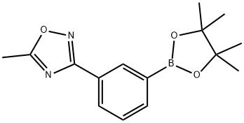3-(5-メチル-1,2,4-オキサジアゾール-3-イル)フェニルボロン酸ピナコールエステル 化学構造式