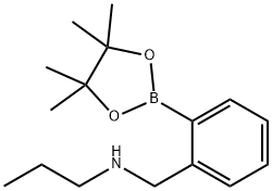 2-(N-丙基氨基甲基)苯硼酸频那醇酯 结构式