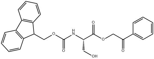N-(9-芴甲氧羰基)-L-丝氨酸苯甲酰甲酯, 125760-26-1, 结构式